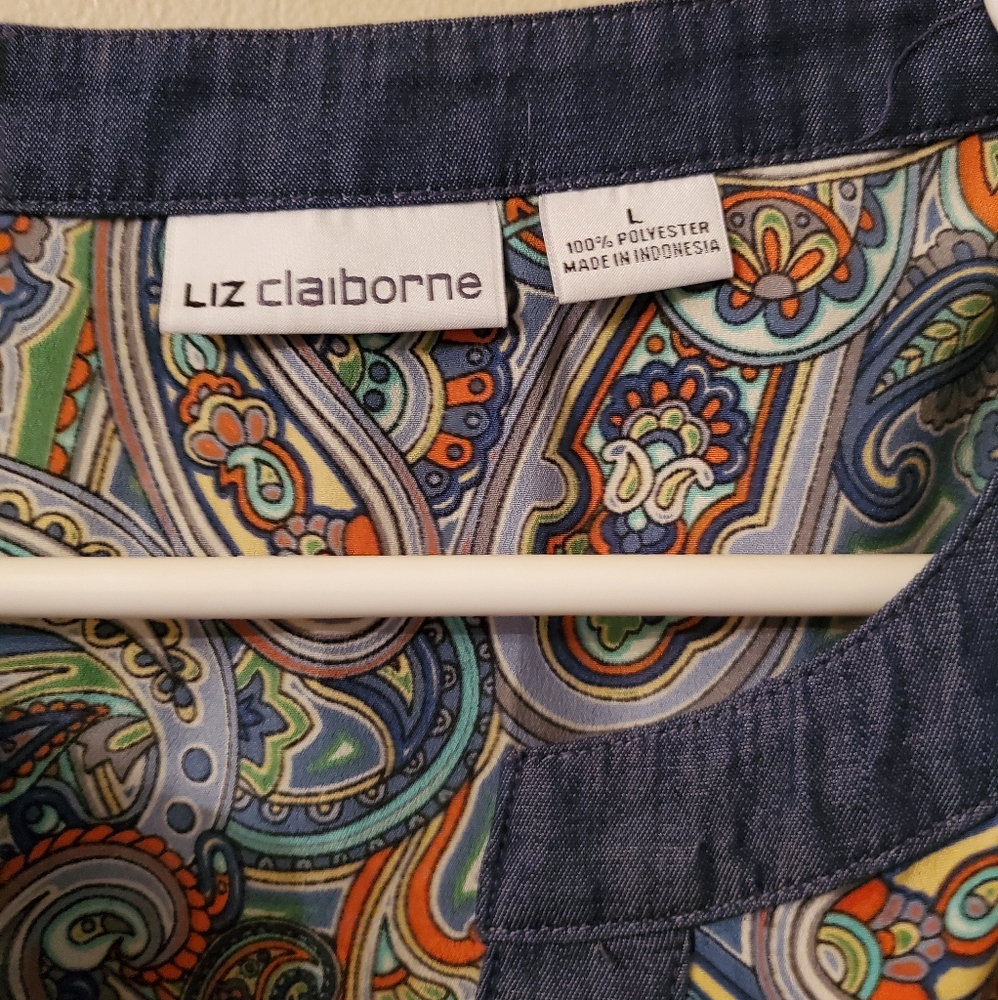 Liz Claiborne, Pasley Tunic, with Denim Details